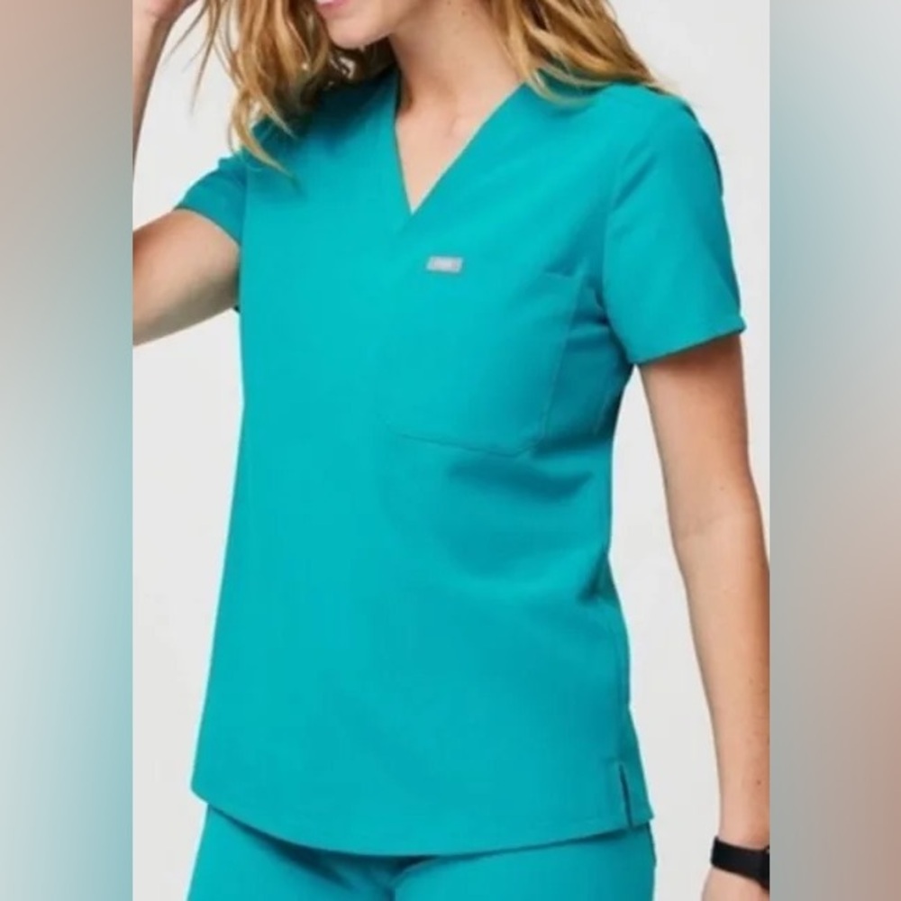 Figs - Teal Catarina™ One-Pocket Scrub Top